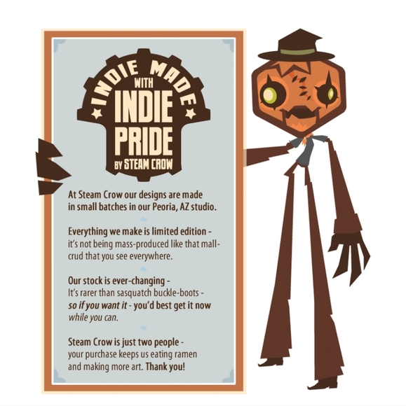 NWT Steam Crow Ghost Writer Illustrated Graphic Art Print 12"x18" - Picture 8 of 9